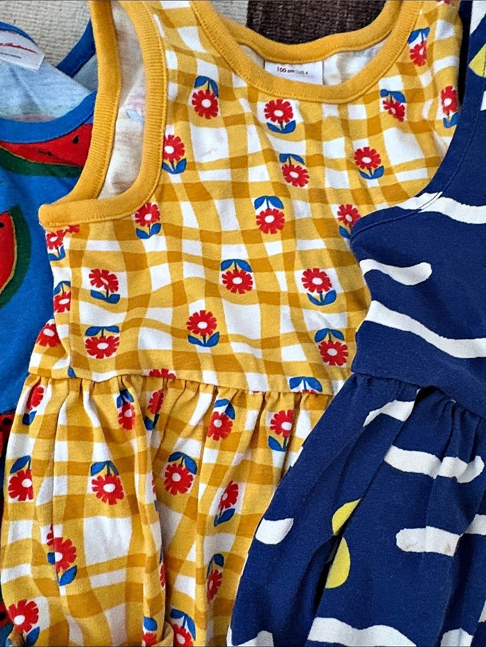 Hanna Andersson Play Dress Bundle of 5 Girls Size 4 Blue & Multi - Picture 5 of 8